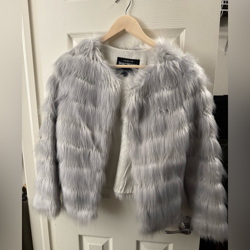 Retired authentic spirit hood tundra fox bomber jacket